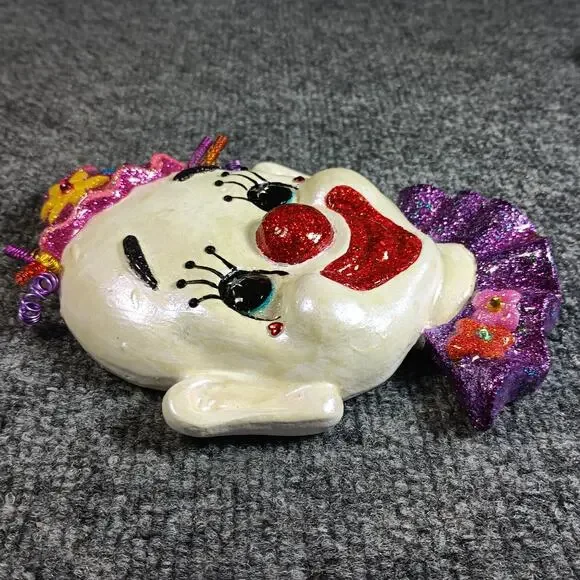 Clown Wall Plaques Ceramic Face Heads Colorful Circus Carnival Decor Pair Set - Picture 4 of 13